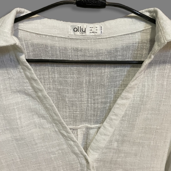 White Formal Linen Shirt - Picture 3 of 5